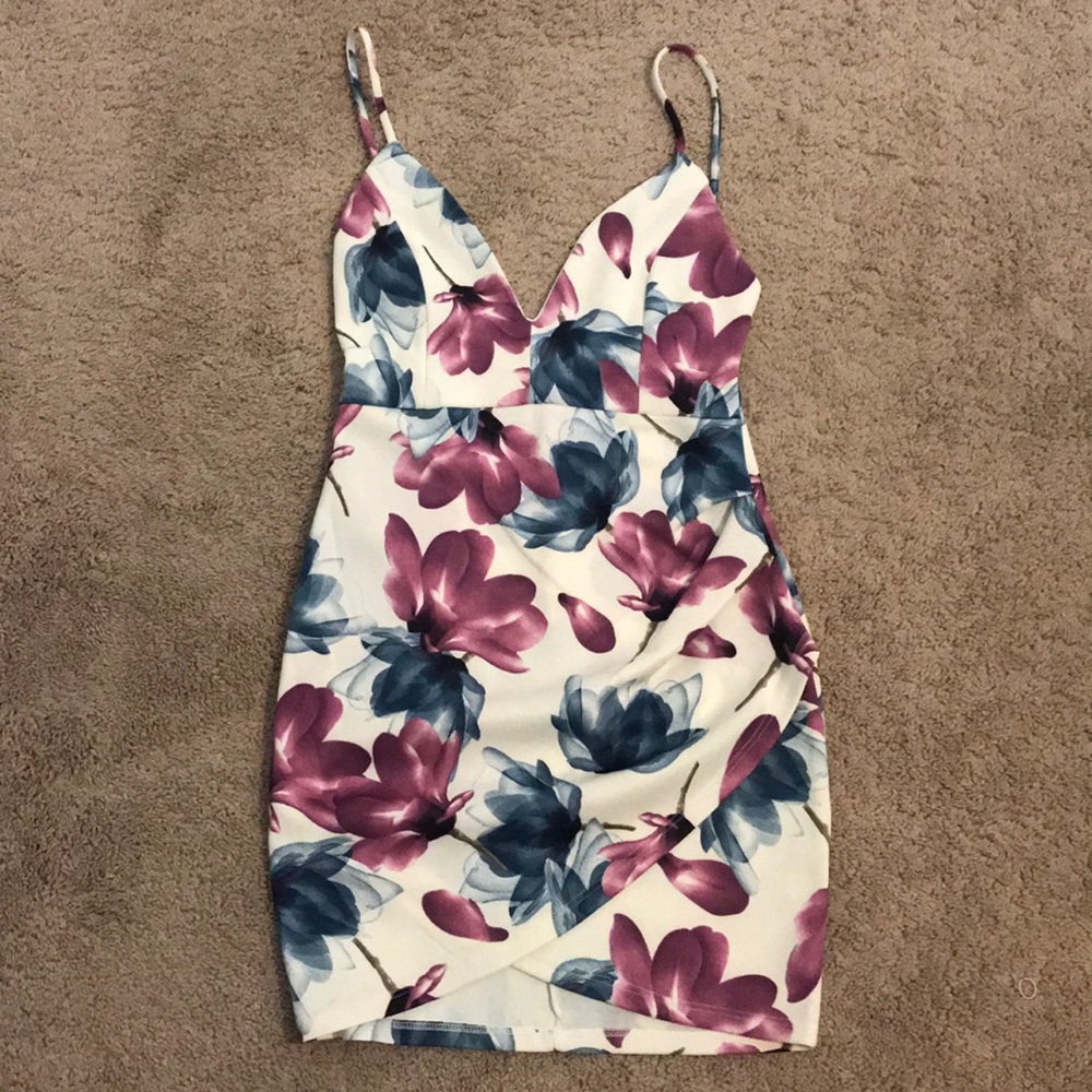 Floral Bodycon Tulip Mini Dress